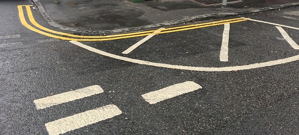 Obrázek značení silnic v Glasgow